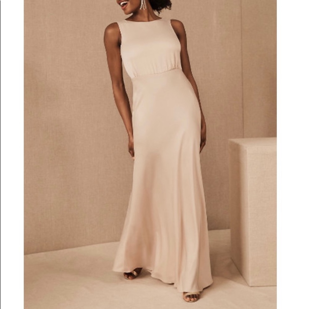 BHLDN | Beckett Satin Charmeuse Maxi Dress